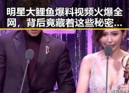 明星大鲤鱼爆料视频火爆全网，背后竟藏着这些秘密！🤫✨