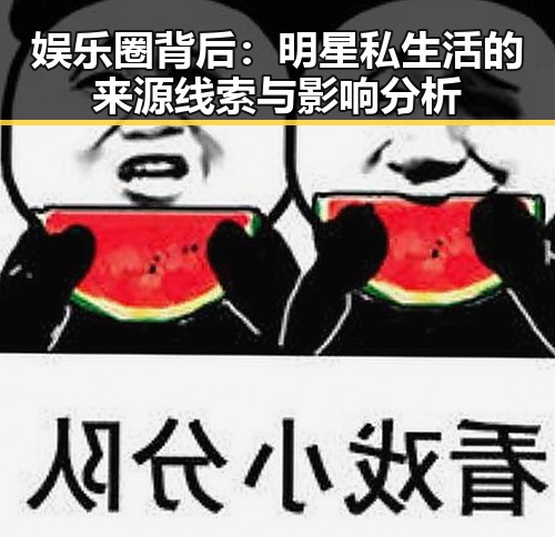 娱乐圈背后：明星私生活的来源线索与影响分析